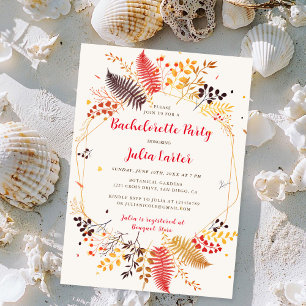 Convite Festa de solteira de Cogumelos Fern Forest