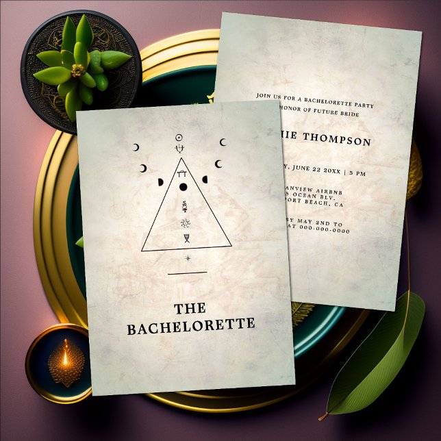 Convite Festa de solteira de Diversão Moderna do Tarot (Criador carregado)