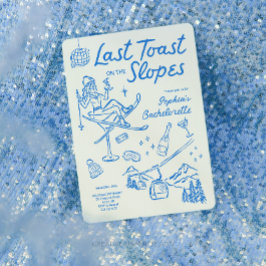 Convite Festa de solteira de Esqui Últimos Tostões Itinerá