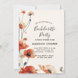 Convite Festa de solteira de flores