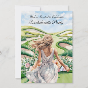 Convite Festa de solteira de golfe no campo de golfe