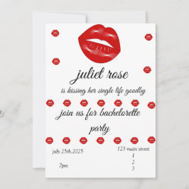 Convite Festa de solteira de lábios