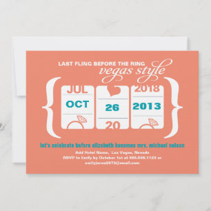 Convite Festa de solteira de máquinas de slot em Vegas