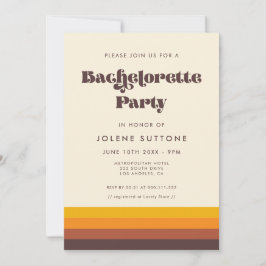 Convite Festa de solteira de Meio século de vinheta retror