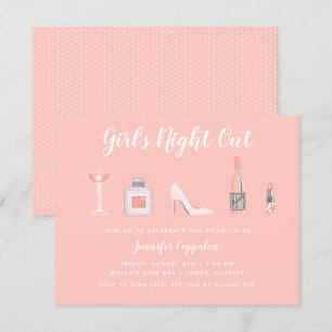 Convite Festa de solteira de Noite de Menina