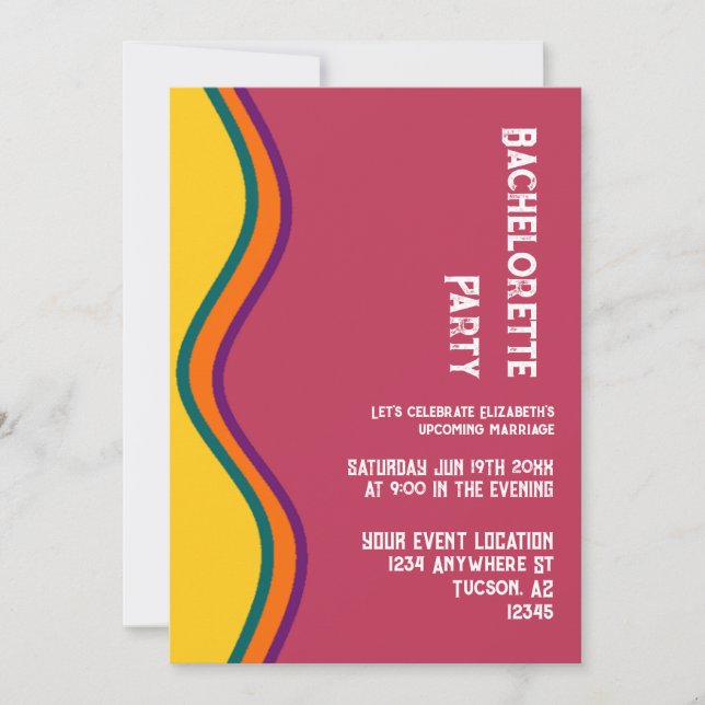 Convite Festa de solteira de Ondas do Sudoeste (Frente)