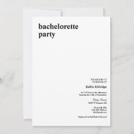 Convite Festa de solteira de Tipo Moderno Simples