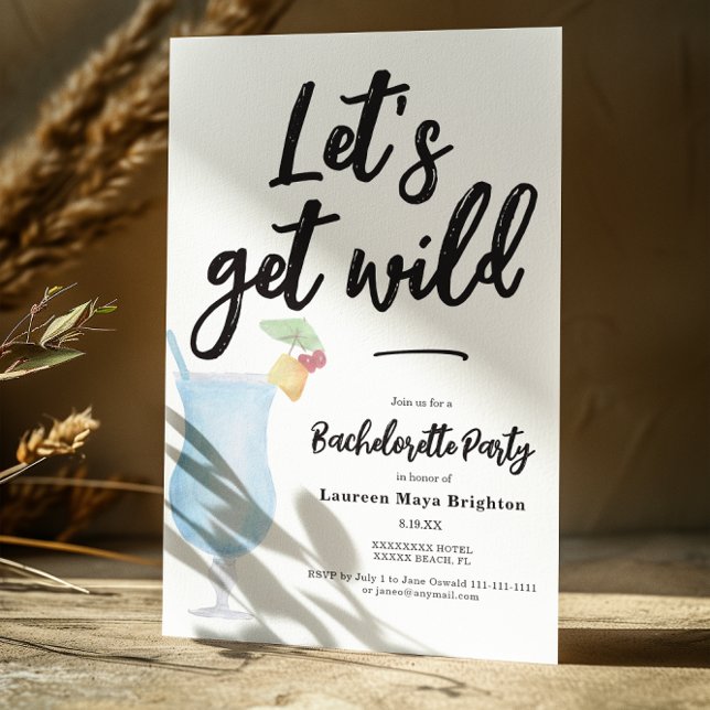 Convite Festa de solteira de Vidro de Cocktail Moderno (Criador carregado)