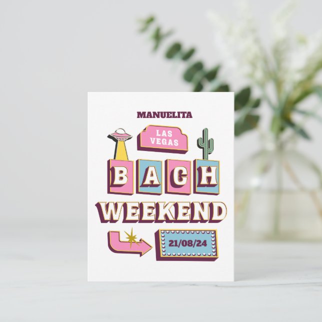 Convite festa de solteira do cassino de Las Vegas (Em pé/Frente)