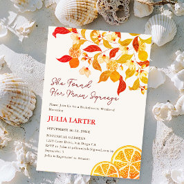 Convite Festa de solteira do outono do Fall Lemon Tea Part