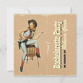 Convite festa de solteira do vaqueiro do país ocidental