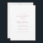 Convite Festa de solteira Dourada Elegante simples<br><div class="desc">Este simples e elegante convite para festa de solteira de ouro rosa é perfeito para o seu clássico casamento de ouro minimalista e rosa. Design apresenta a típica vintage mínima fonte de ouro emboscada contemporânea chic e delicada caligrafia formal romântica. É excelente para primavera, verão, outono ou casamentos de luxo...</div>