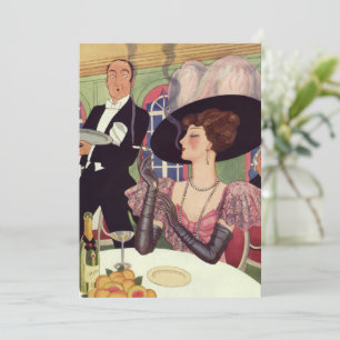 Convite Festa de solteira Elegante do Rico Vintage