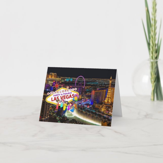 Convite Festa de solteira em Las Vegas (Frente)