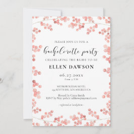 Convite Festa de solteira Floral Respiratória do Bebê Rosa
