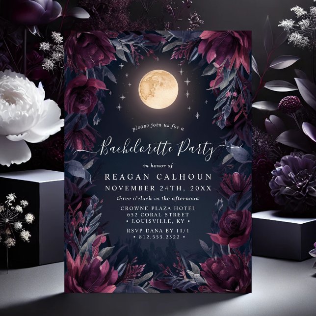 Convite Festa de Solteira Jardim da Lua à Meia-Noite (Criador carregado)