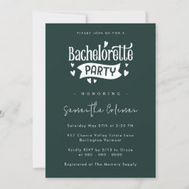 Convite Festa de solteira Moderna de Script Simples Minima