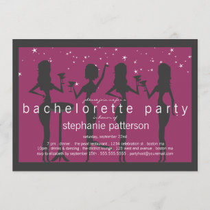 Convite Festa de solteira moderna do cocktail dos partys