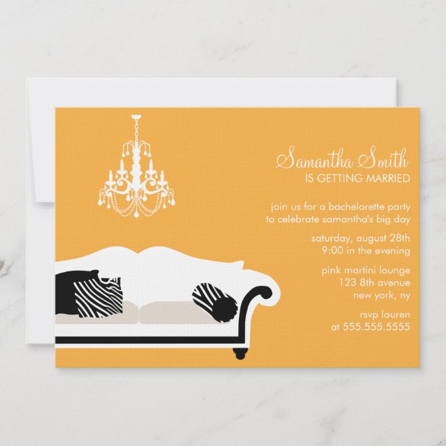 Convite Festa de solteira ou Chás de panela modernos (Frente)