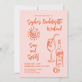 Convite Festa de solteira Retroativa Escrivível Desenhada