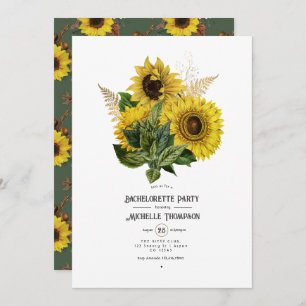 Convite Festa de solteira Rústica de Girassol