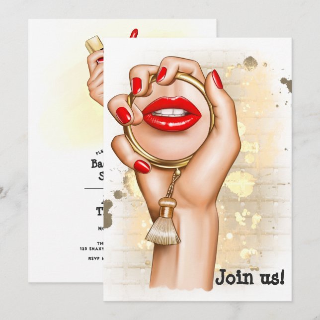 Convite Festa de solteira Spa (Frente/Verso)