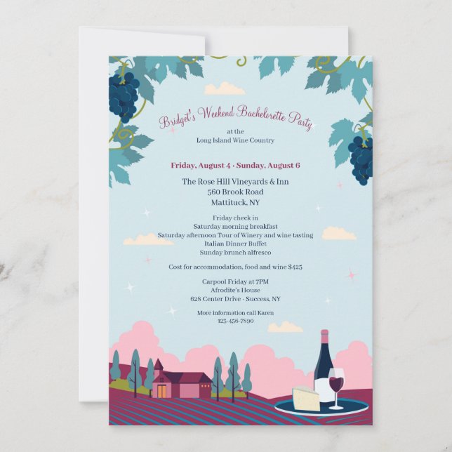 Convite Festa de solteira Turnê (Frente)