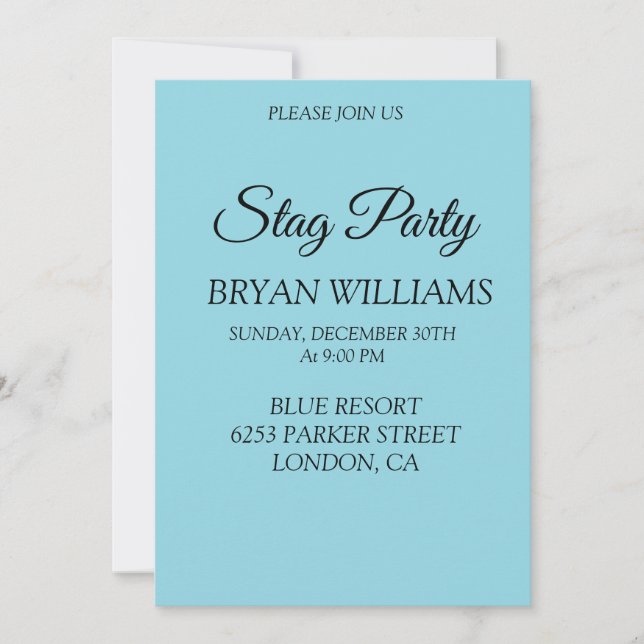 Convite Festa de Solteirão Clássica (Frente)