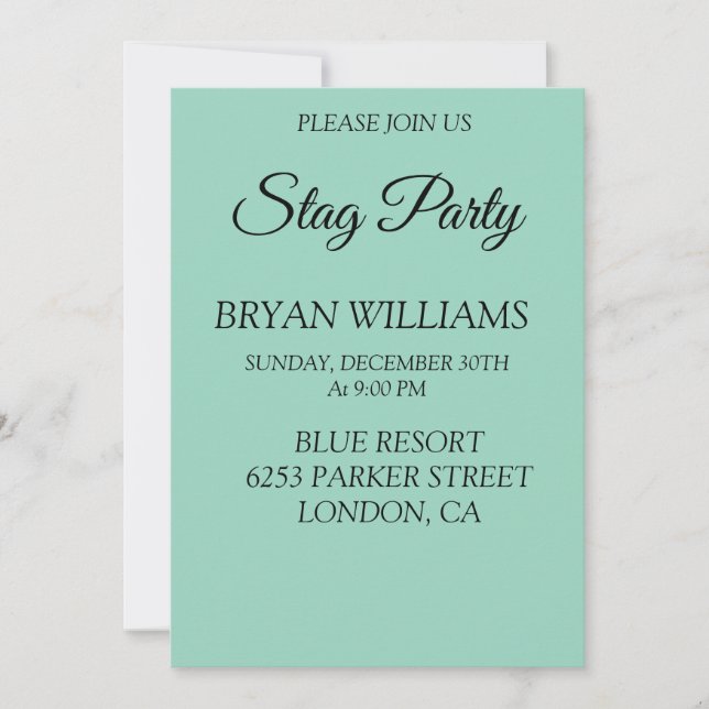 Convite Festa de Solteiro Clássica (Frente)