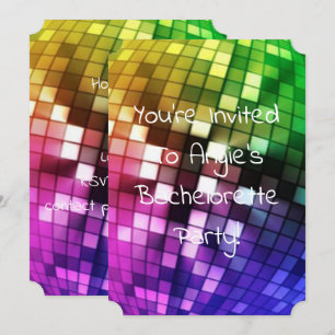 Convite festa de solteiro espelho arco-íris