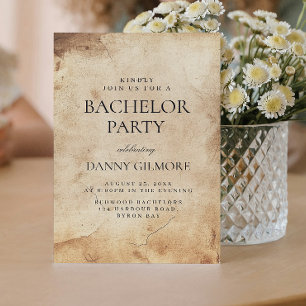 Convite Festa de Solteiro Russo Simples e Elegante