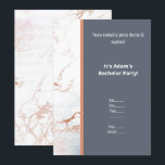 Convite FESTA DE SOLTEIRO SIMPLES MÁRMORE Dourado<br><div class="desc">CONVITE DE FESTA DE SOLTEIRO MODERNO personalizável
CONVITE DE FESTA COM PADRÃO DE MÁRMORE ESTILOSO</div>