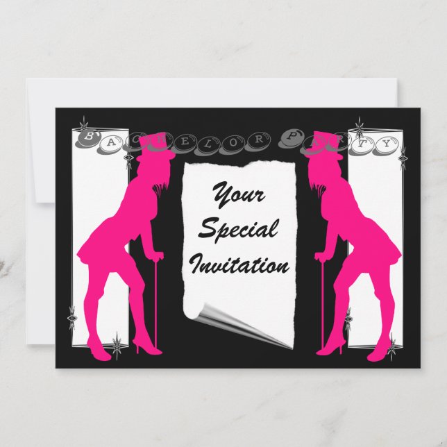 Convite Festa de solteiro sofisticada (Frente)