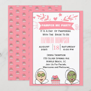 Convite Festa de Spa para a Noiva