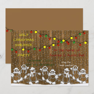 Convite Festa de Suéter de Natal Feio