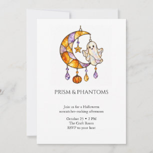 Convite Festa de Suncatcher de Halloween Prism Phantoms