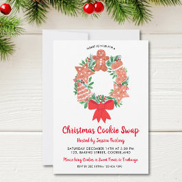 Convite Festa de Swap de Biscoitos de Pão-de-Pão-Natal