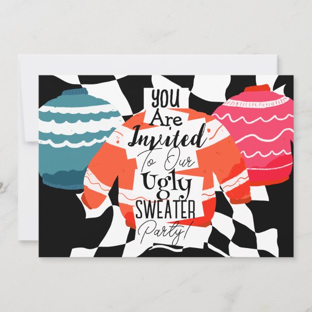 Convite Festa de Sweater Feia de Natal (Frente)