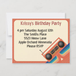 Convite Festa de Tapedeck dos anos 80