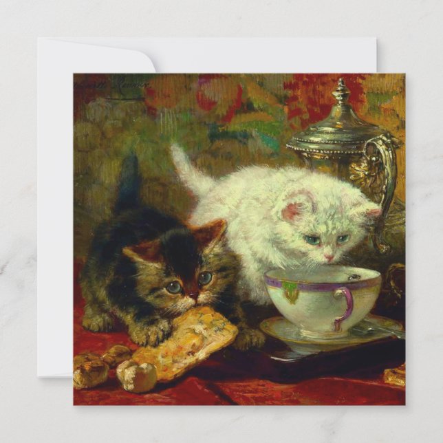 Convite Festa de Tea Kittens (Frente)