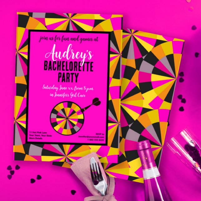 Convite Festa de Tema de Bachelorette do Jogo das Trevas (Criador carregado)