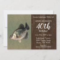 Festa de Tema de Pesca Crappie aniversário de 40 a