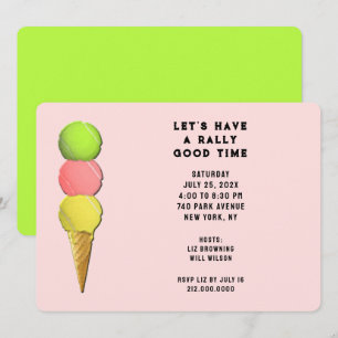 Convite Festa de Tênis Divertida