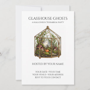 Convite Festa de Terrário de Halloween Glasshouse Ghosts