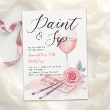 Festa de Tinta e Vinho Blush Rosa 30º Aniversário