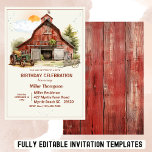 Convite Festa de Trator de Aniversário da Fazenda Russa 50<br><div class="desc">Celebrar um marco com encanto rústico usando este Convite de festas Rustic de Trator de 50º Aniversário da Fazenda. Apresentando um design clássico de trator contra um pano de fundo de madeira de meteoros, este convite dá o tom perfeito para um encontro inspirado no campo. Com tons de terra, detalhes...</div>