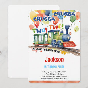 Convite Festa de Trem de 4º Aniversário