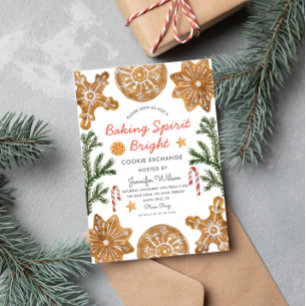 Convite Festa de Troca de Biscoitos Baking Spirit Bright