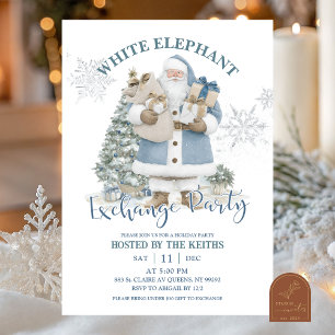 Convite Festa de Troca de Elefante Branco do Natal de Inve