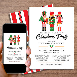 Convite Festa de Troca de Presentes de Natal com Quebra-No